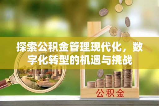 平湖探索公积金管理现代化，数字化转型的机遇与挑战
