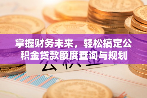 平湖掌握财务未来，轻松搞定公积金贷款额度查询与规划