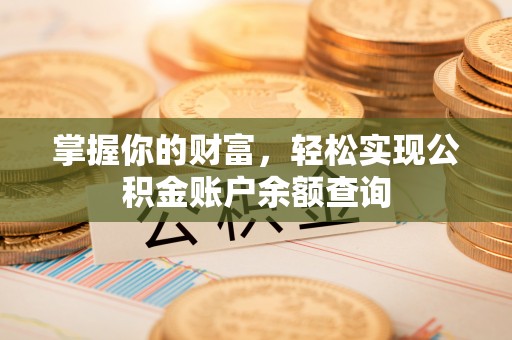 平湖掌握你的财富，轻松实现公积金账户余额查询