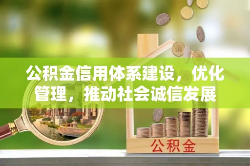 平湖公积金信用体系建设，优化管理，推动社会诚信发展
