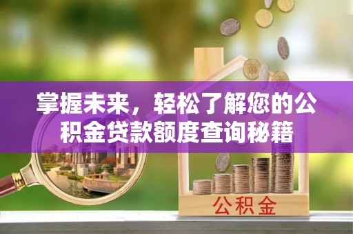 平湖掌握未来，轻松了解您的公积金贷款额度查询秘籍