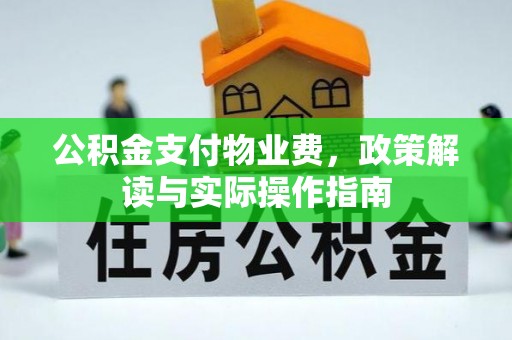 平湖公积金支付物业费，政策解读与实际操作指南