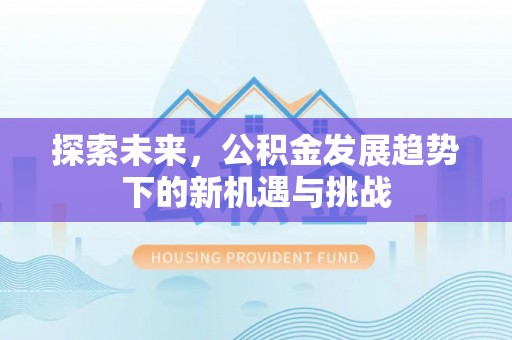 平湖探索未来，公积金发展趋势下的新机遇与挑战