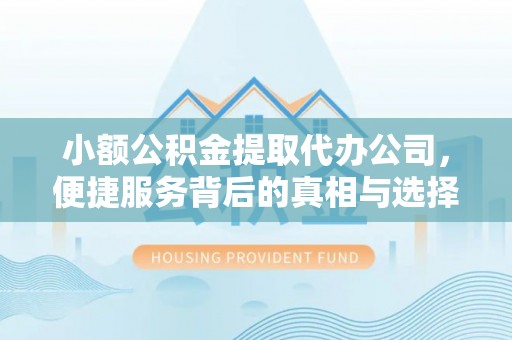 平湖小额公积金提取代办公司，便捷服务背后的真相与选择