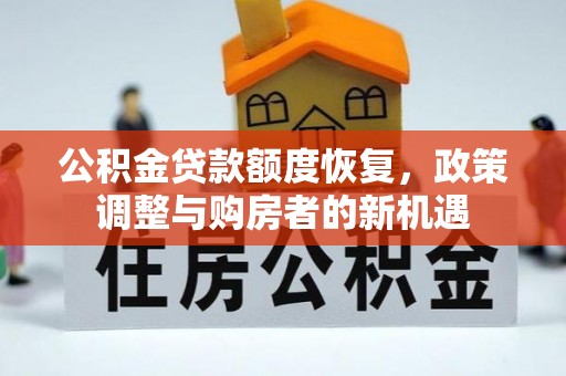 平湖公积金贷款额度恢复，政策调整与购房者的新机遇